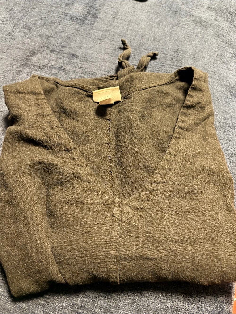 Ava & Viv Black Linen Top - 3X